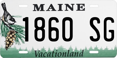 ME license plate 1860SG