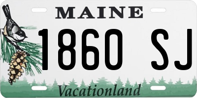 ME license plate 1860SJ