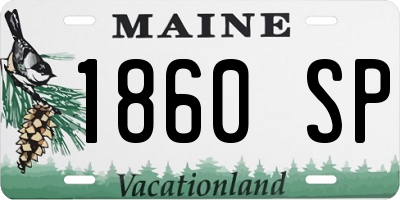 ME license plate 1860SP