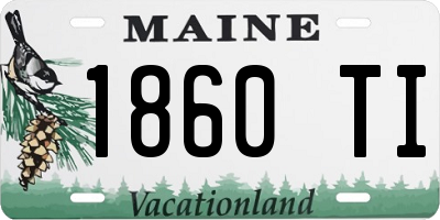 ME license plate 1860TI