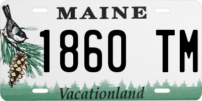 ME license plate 1860TM