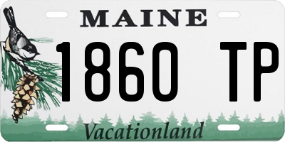ME license plate 1860TP