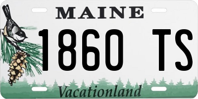 ME license plate 1860TS