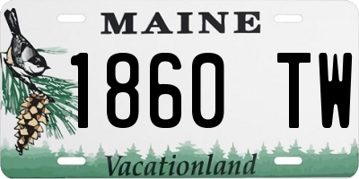 ME license plate 1860TW