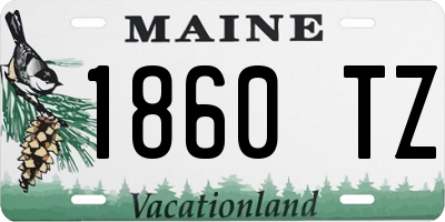 ME license plate 1860TZ
