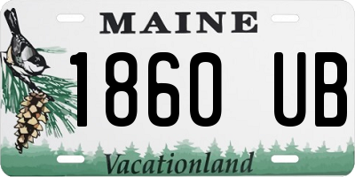 ME license plate 1860UB