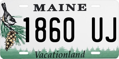 ME license plate 1860UJ