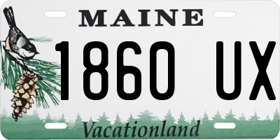 ME license plate 1860UX