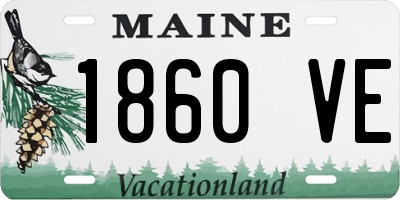 ME license plate 1860VE
