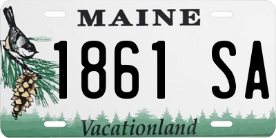 ME license plate 1861SA