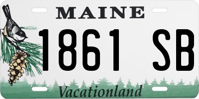 ME license plate 1861SB