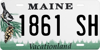ME license plate 1861SH