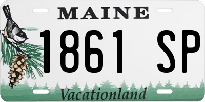 ME license plate 1861SP