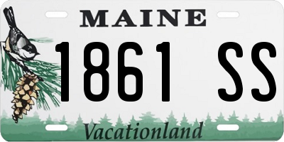 ME license plate 1861SS