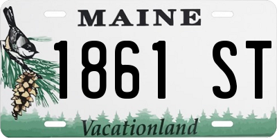 ME license plate 1861ST