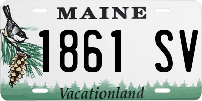ME license plate 1861SV