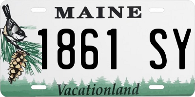 ME license plate 1861SY