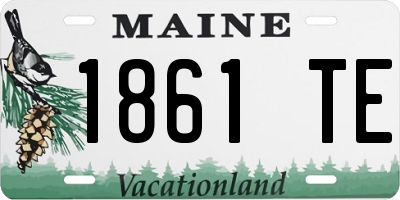 ME license plate 1861TE