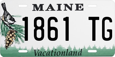 ME license plate 1861TG