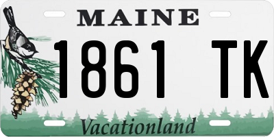 ME license plate 1861TK