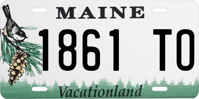 ME license plate 1861TO
