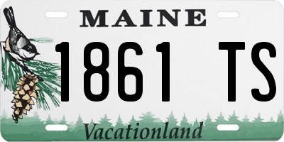 ME license plate 1861TS