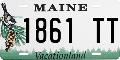 ME license plate 1861TT
