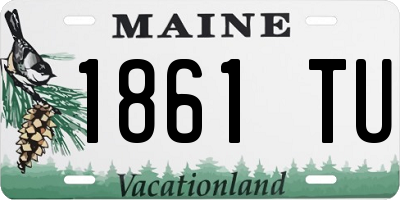 ME license plate 1861TU