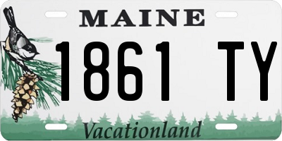 ME license plate 1861TY