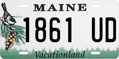 ME license plate 1861UD