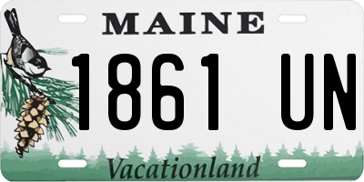 ME license plate 1861UN