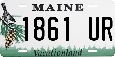 ME license plate 1861UR