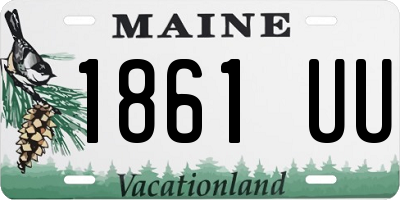 ME license plate 1861UU