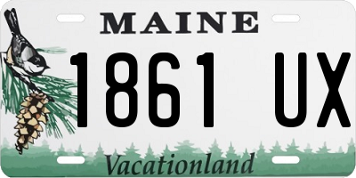 ME license plate 1861UX