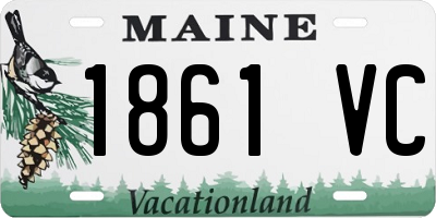 ME license plate 1861VC