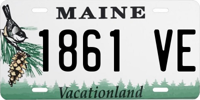 ME license plate 1861VE