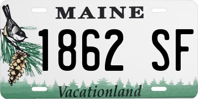 ME license plate 1862SF