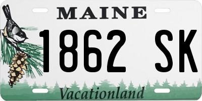 ME license plate 1862SK