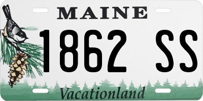 ME license plate 1862SS