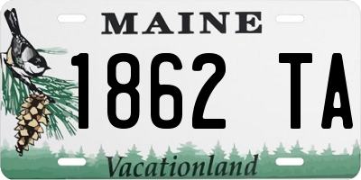 ME license plate 1862TA