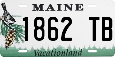 ME license plate 1862TB