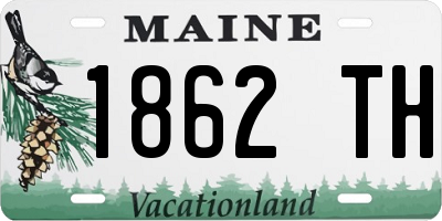 ME license plate 1862TH