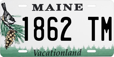 ME license plate 1862TM