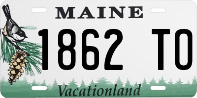ME license plate 1862TO