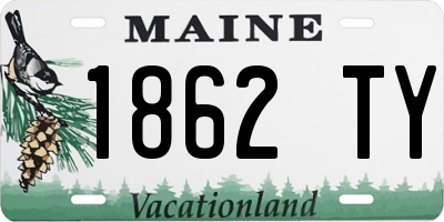 ME license plate 1862TY