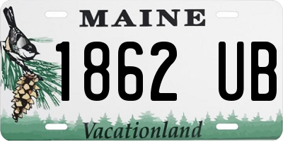 ME license plate 1862UB