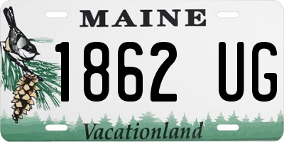 ME license plate 1862UG
