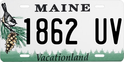 ME license plate 1862UV