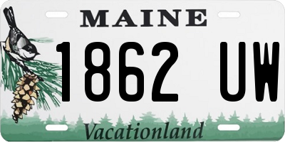 ME license plate 1862UW