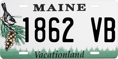ME license plate 1862VB